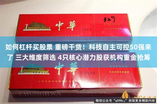 如何杠杆买股票 重磅干货！科技自主可控50强来了 三大维度筛选 4只核心潜力股获机构重金抢筹